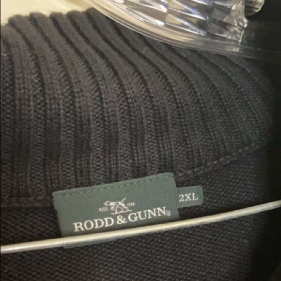 NWT RODD AND GUNN, BLACK ZIPPER TURTLE NECK XXL - Picture 4 of 4